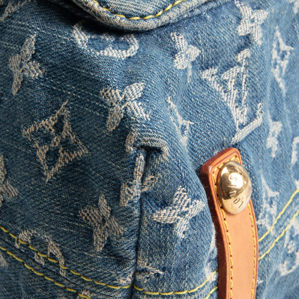 LOUIS VUITTON Monogram Denim Baggy GM - Blue
