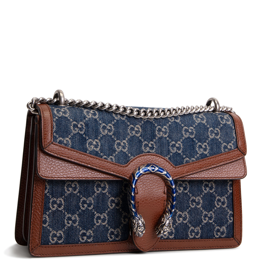 GUCCI GG Demin Small Dionysus Shoulder Bag - Blue