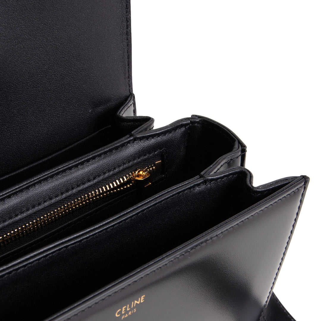 CELINE Classique Triomphe Shoulder Bag - Black