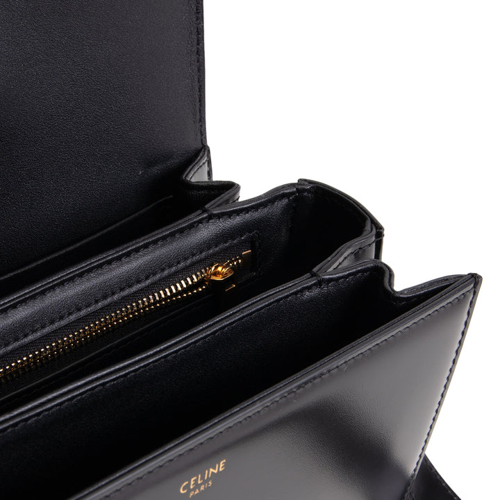 CELINE Classique Triomphe Shoulder Bag - Black