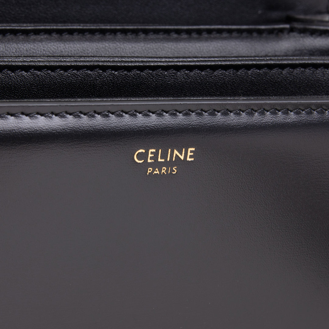 CELINE Classique Triomphe Shoulder Bag - Black