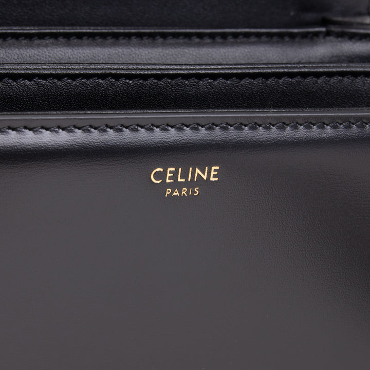 CELINE Classique Triomphe Shoulder Bag - Black
