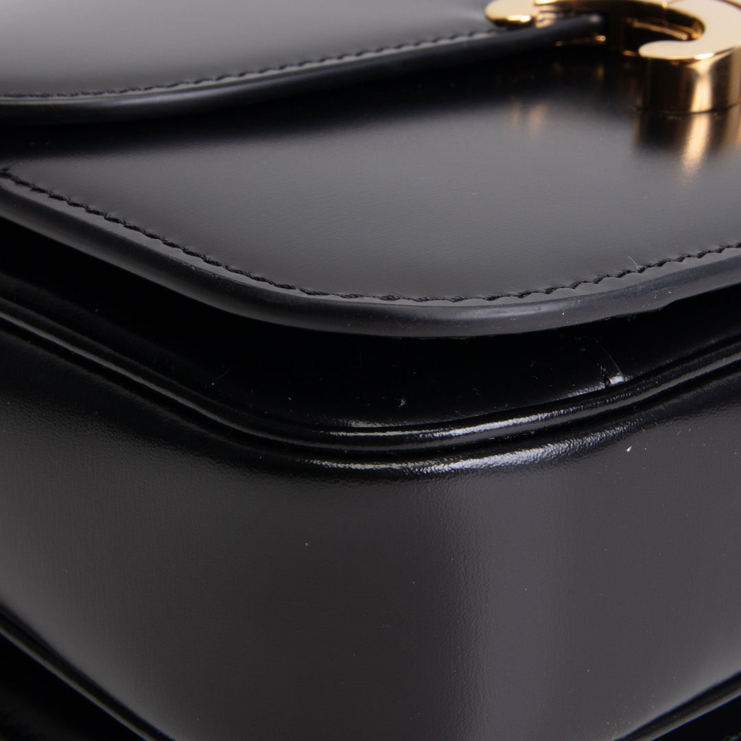 CELINE Classique Triomphe Shoulder Bag - Black