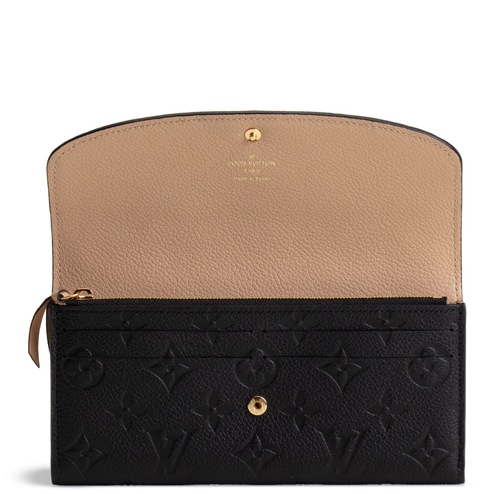 LOUIS VUITTON Empreinte Emilie Wallet - Black