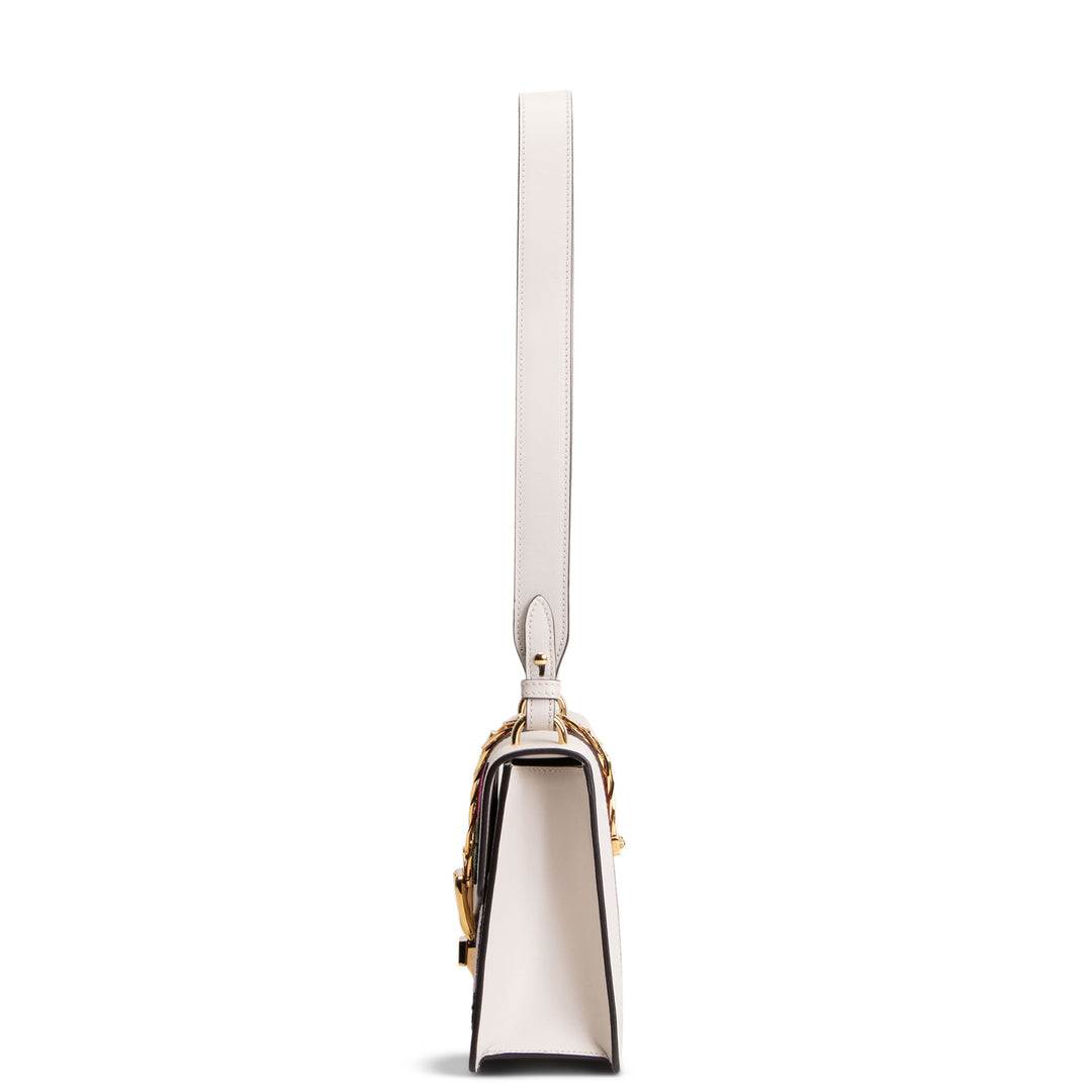 GUCCI Small Embroidered Sylvie - White