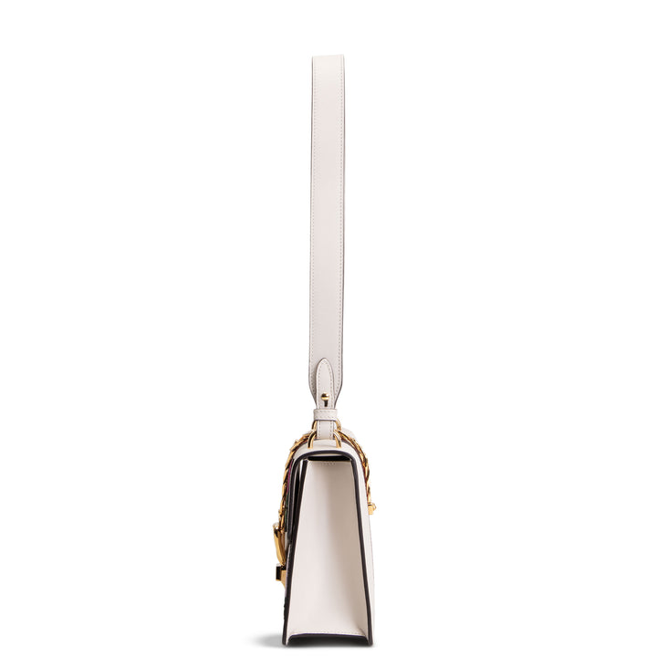 GUCCI Small Embroidered Sylvie - White