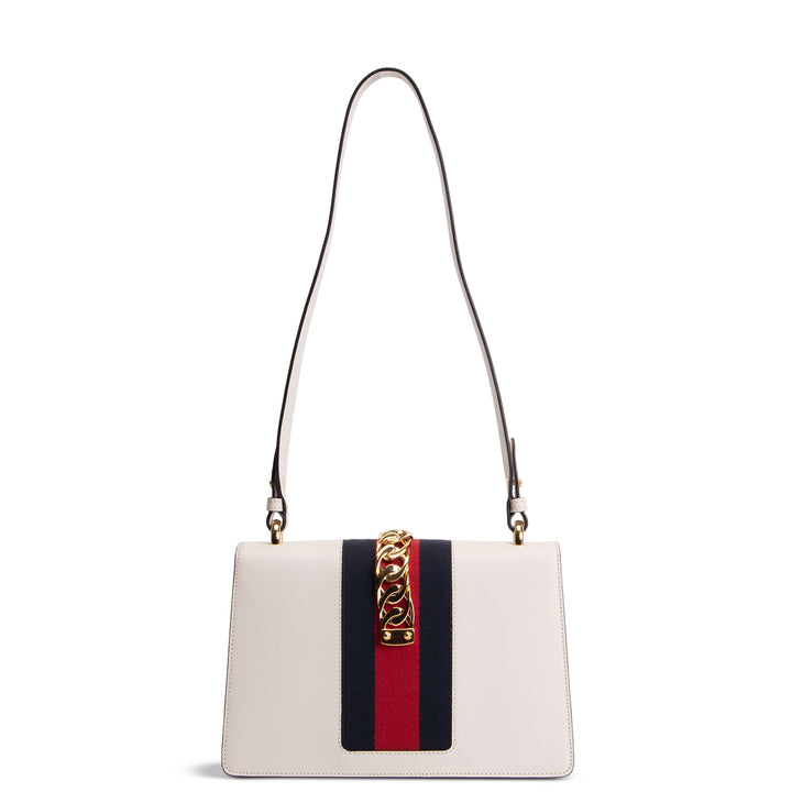 GUCCI Small Embroidered Sylvie - White