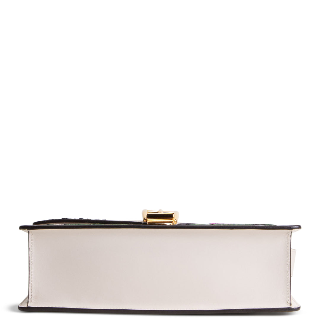 GUCCI Small Embroidered Sylvie - White