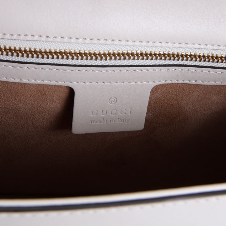 GUCCI Small Embroidered Sylvie - White