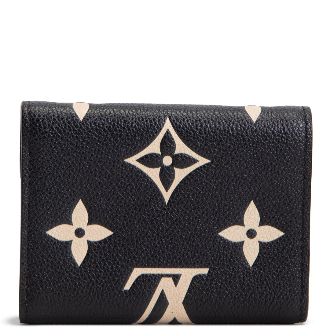 LOUIS VUITTON Bicolor Empreinte Victorine Wallet - Black / Beige