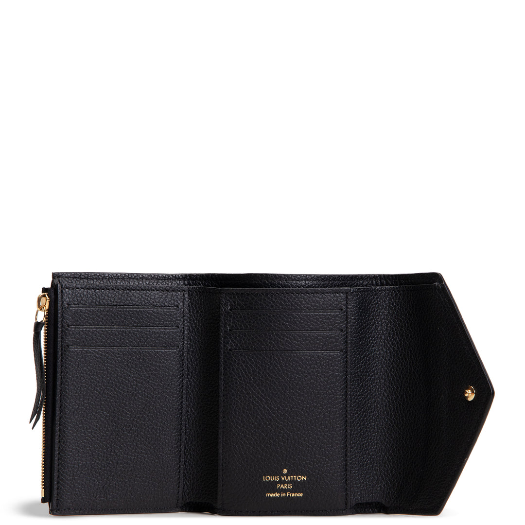 LOUIS VUITTON Bicolor Empreinte Victorine Wallet - Black / Beige