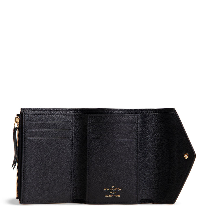 LOUIS VUITTON Bicolor Empreinte Victorine Wallet - Black / Beige