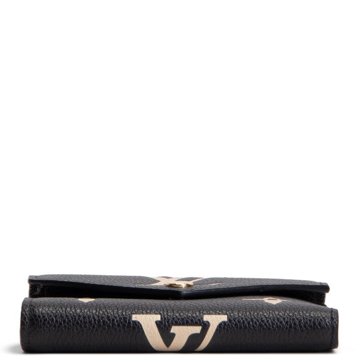 LOUIS VUITTON Bicolor Empreinte Victorine Wallet - Black / Beige