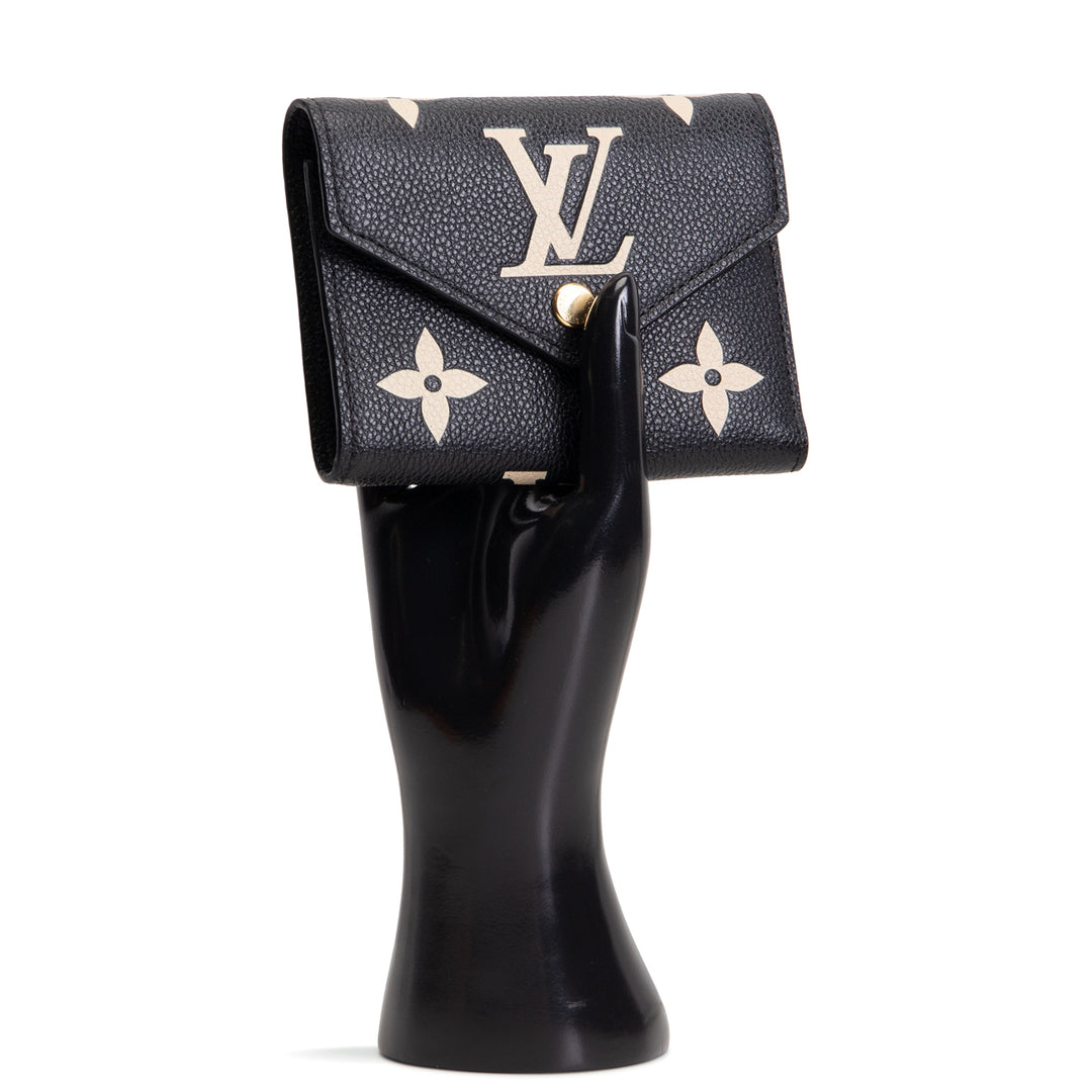 LOUIS VUITTON Bicolor Empreinte Victorine Wallet - Black / Beige