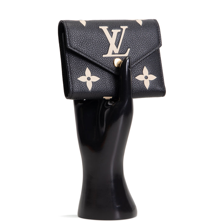 LOUIS VUITTON Bicolor Empreinte Victorine Wallet - Black / Beige