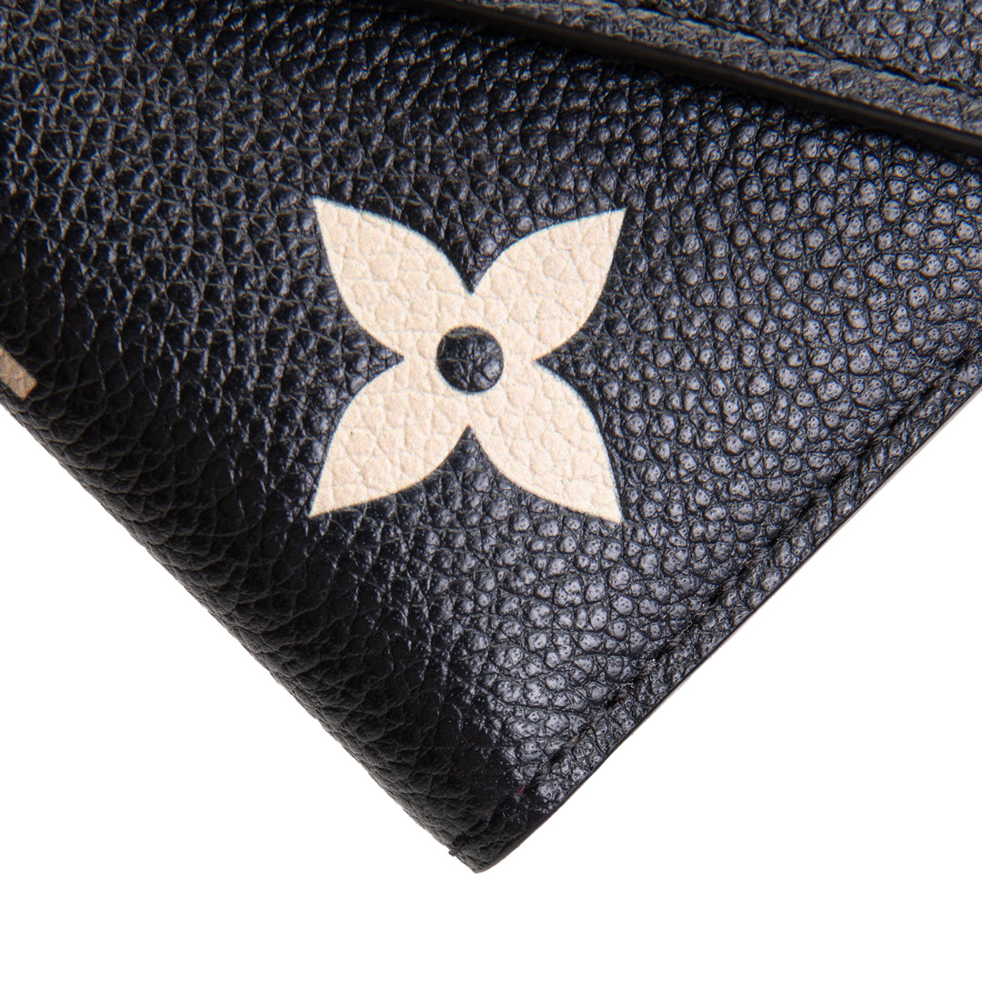 LOUIS VUITTON Bicolor Empreinte Victorine Wallet - Black / Beige