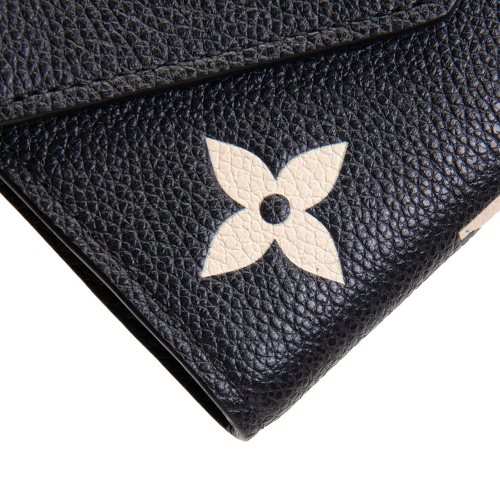 LOUIS VUITTON Bicolor Empreinte Victorine Wallet - Black / Beige