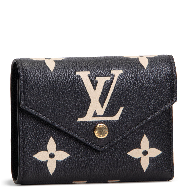 LOUIS VUITTON Bicolor Empreinte Victorine Wallet - Black / Beige