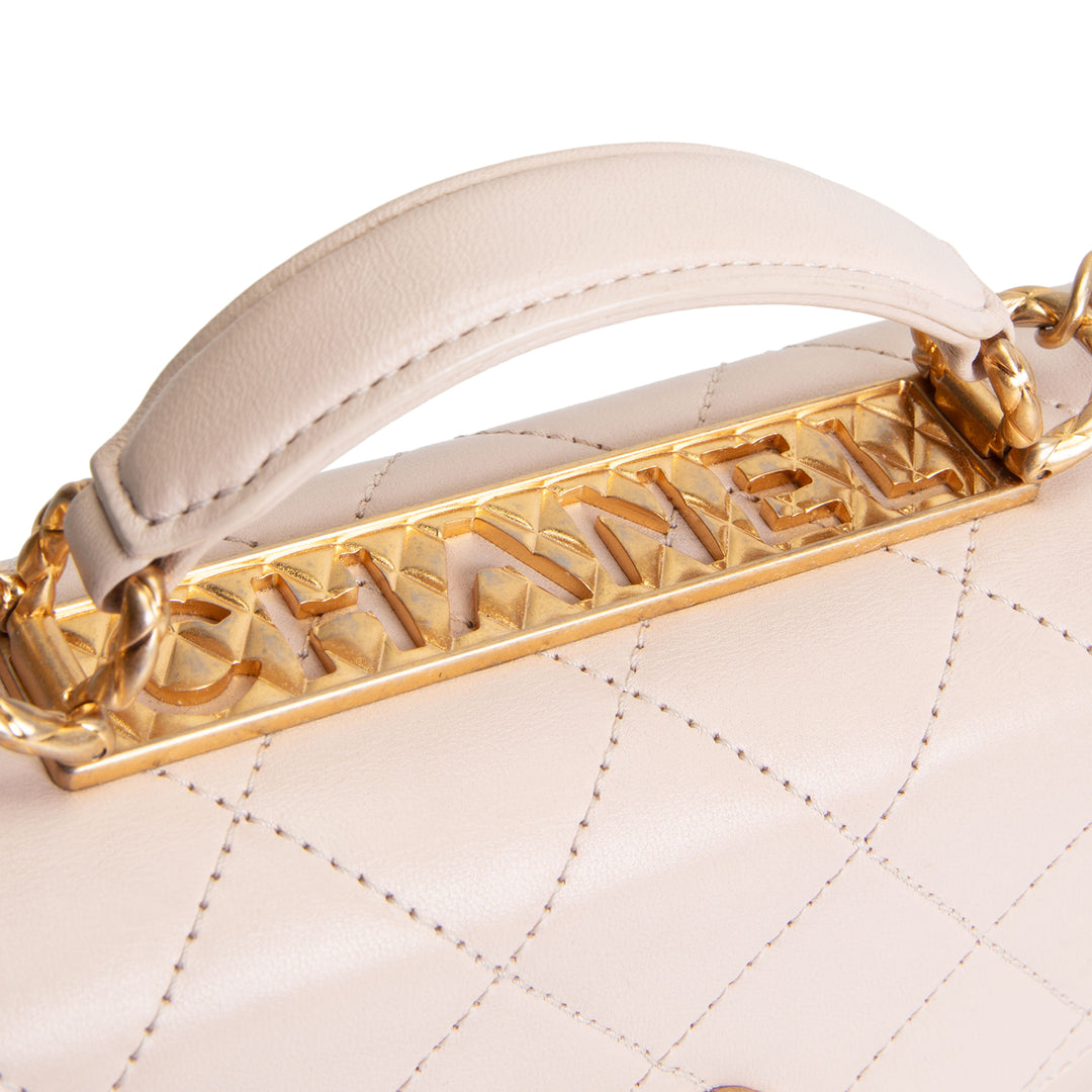 CHANEL Mini Trendy Spirit Top Handle - Beige
