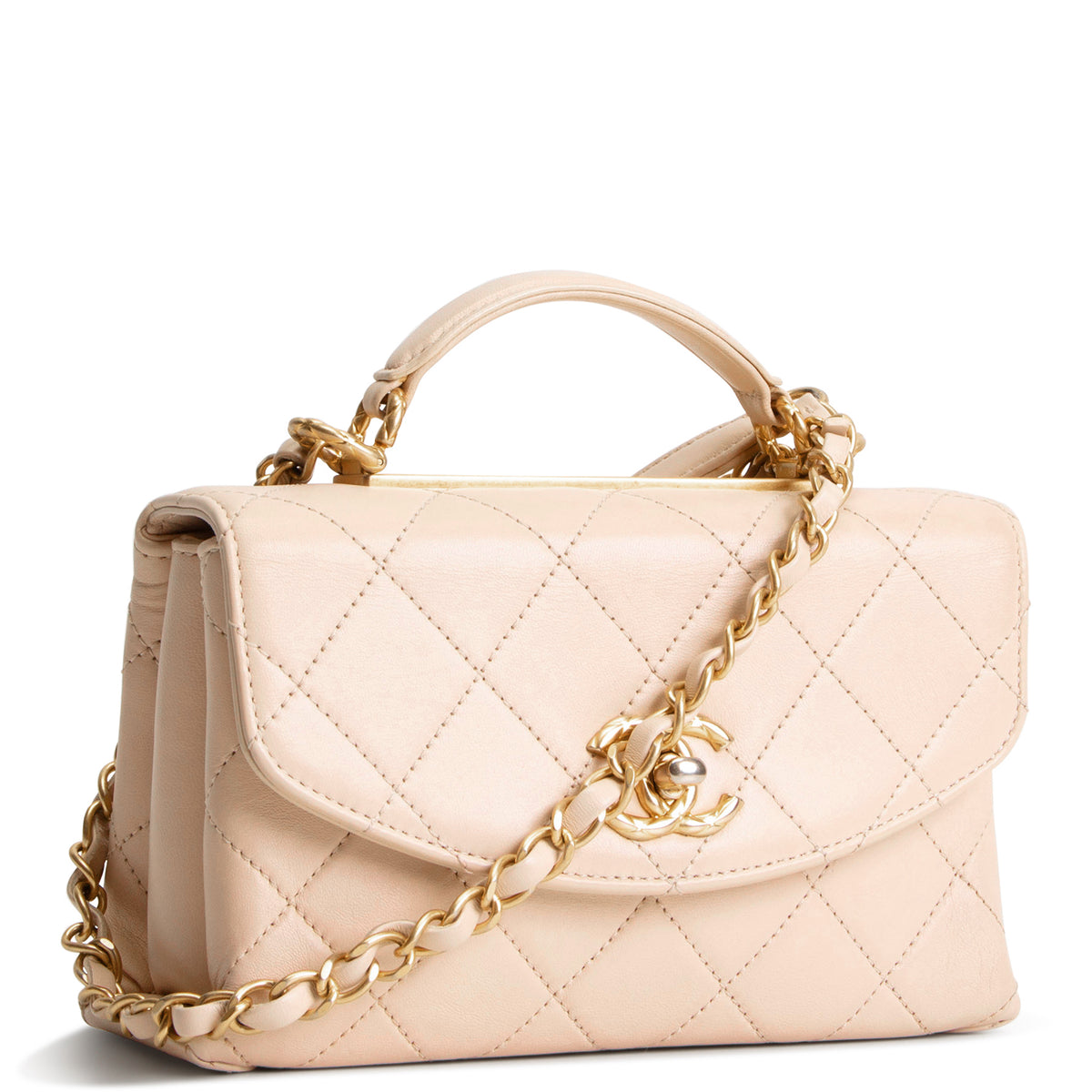 CHANEL Mini Trendy Spirit Top Handle - Beige
