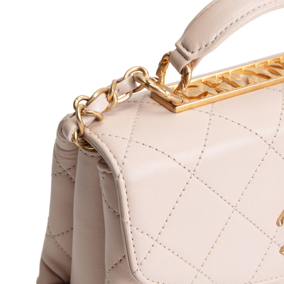 CHANEL Mini Trendy Spirit Top Handle - Beige