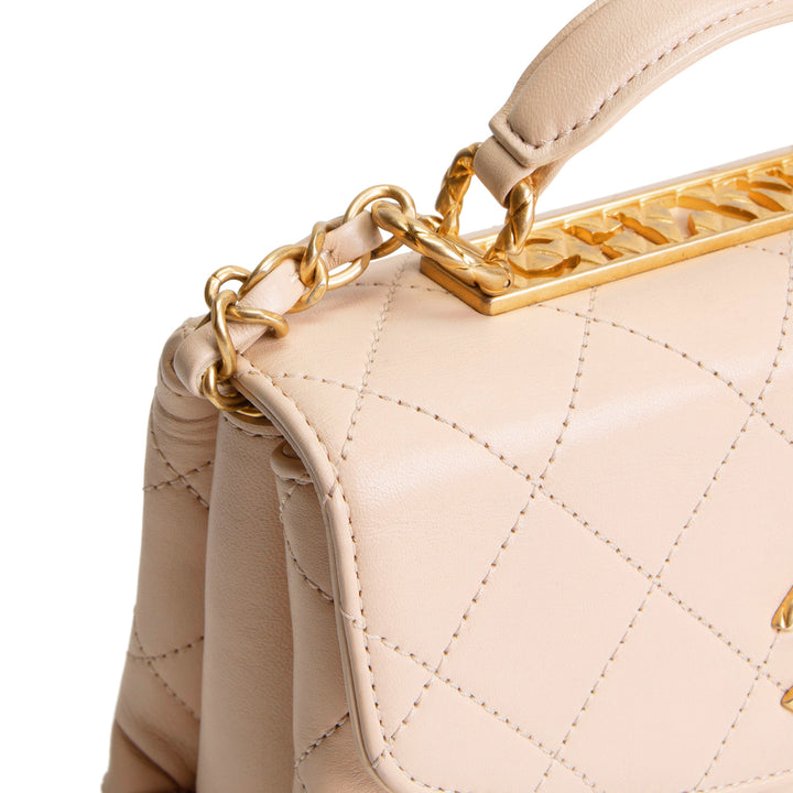 CHANEL Mini Trendy Spirit Top Handle - Beige