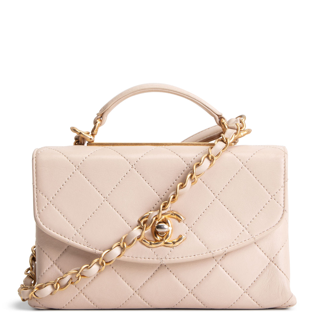 CHANEL Mini Trendy Spirit Top Handle - Beige
