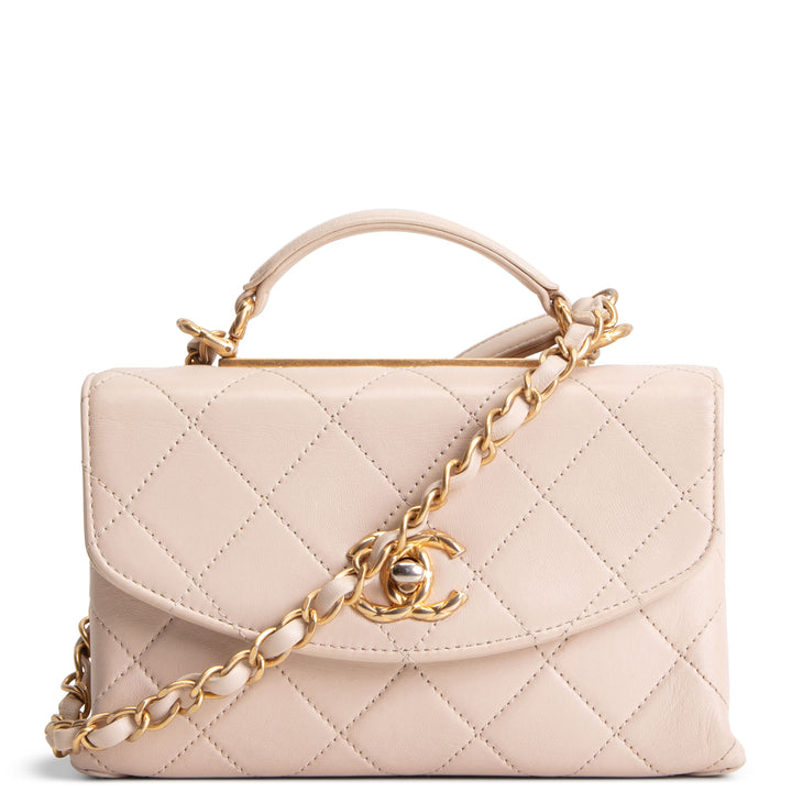CHANEL Mini Trendy Spirit Top Handle - Beige