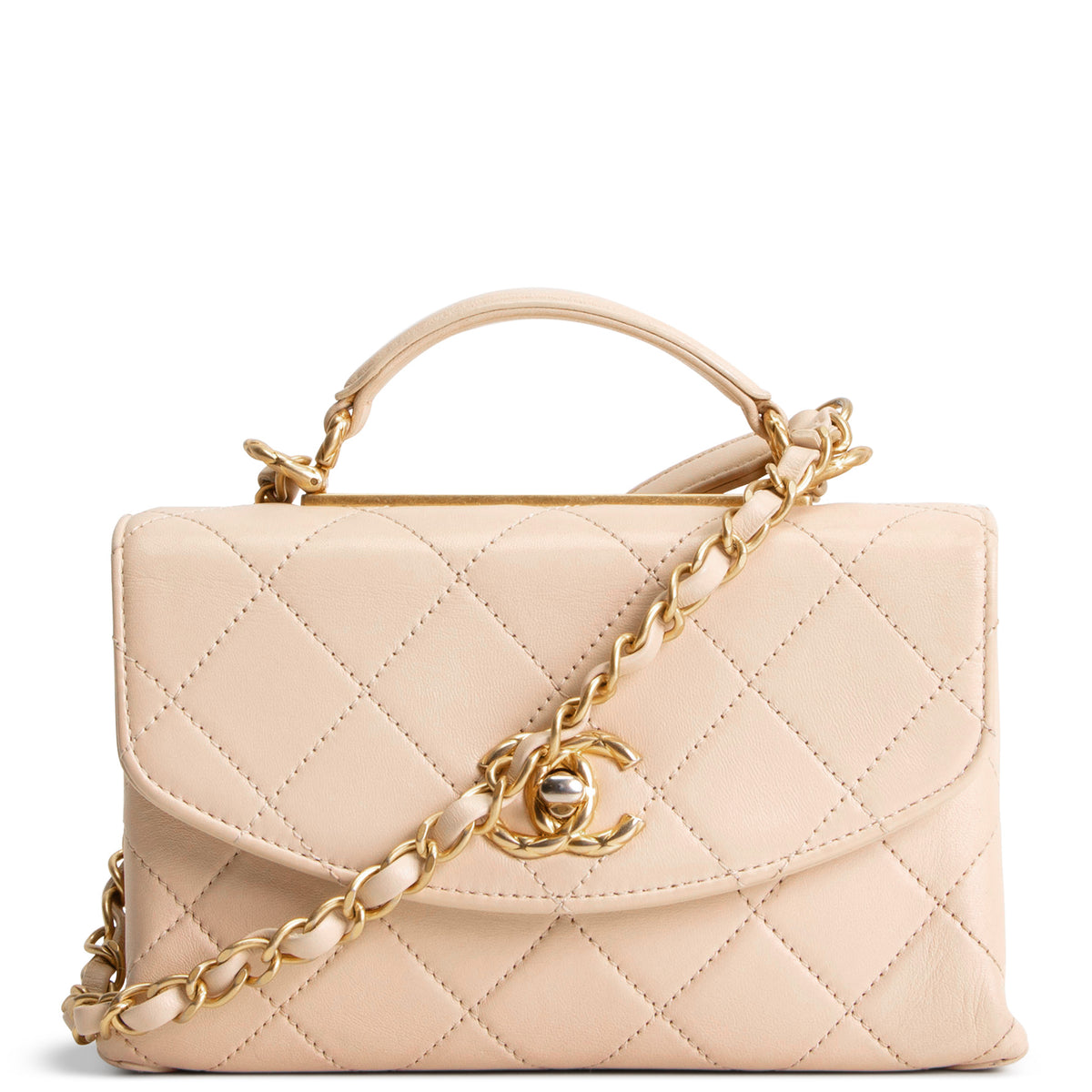 CHANEL Mini Trendy Spirit Top Handle - Beige