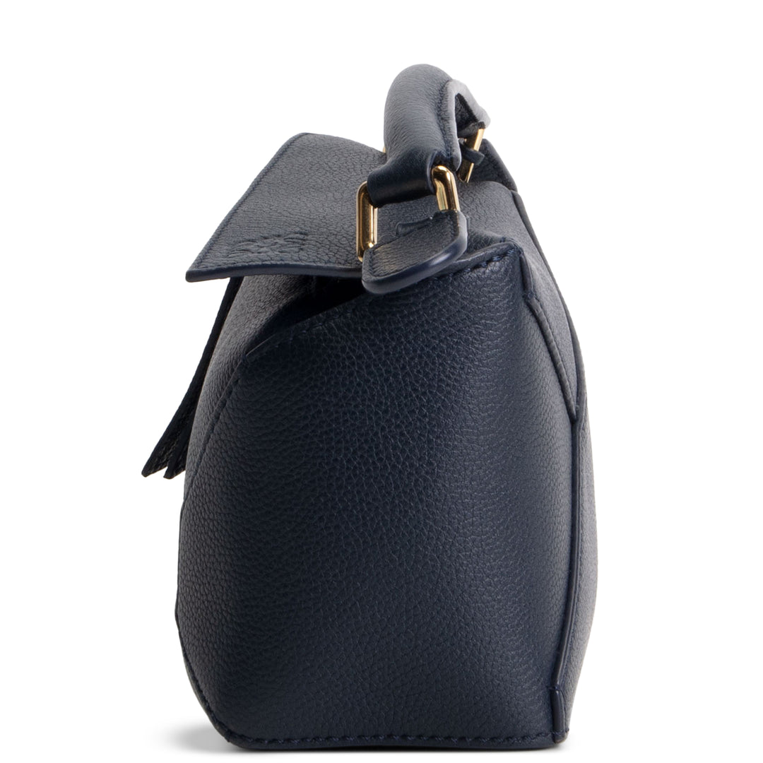 LOEWE Mini Puzzle w/ Leather Strap - Navy
