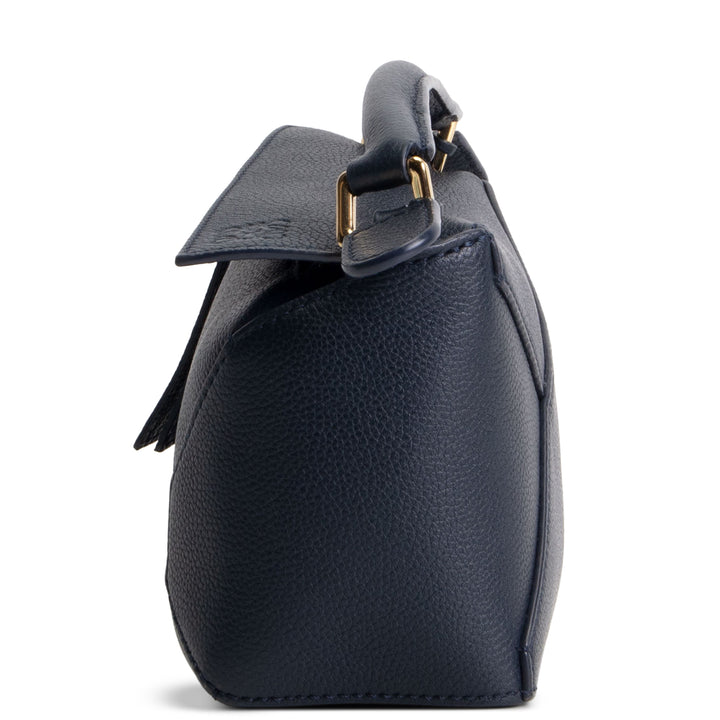 LOEWE Mini Puzzle w/ Leather Strap - Navy