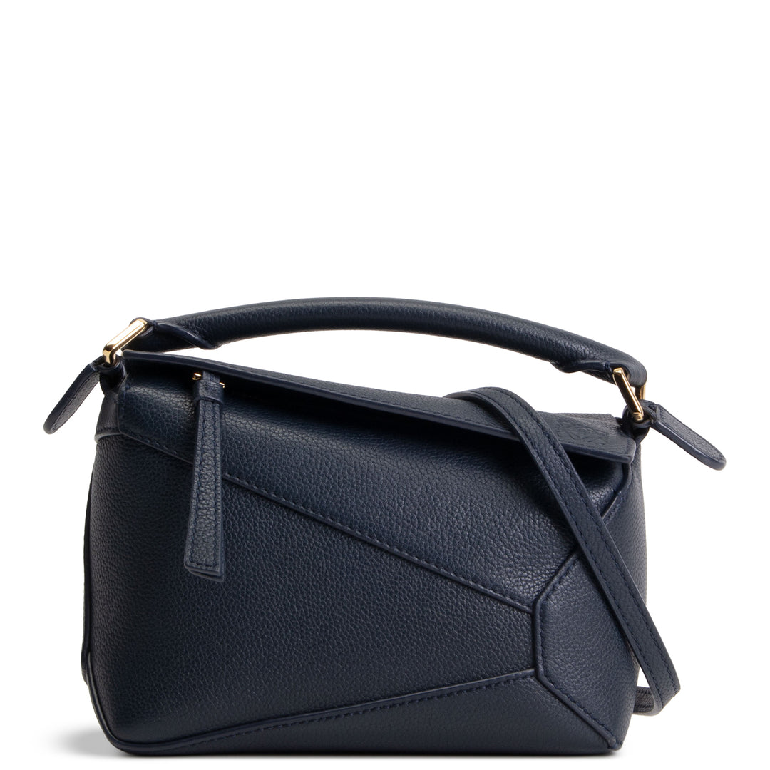 LOEWE Mini Puzzle w/ Leather Strap - Navy