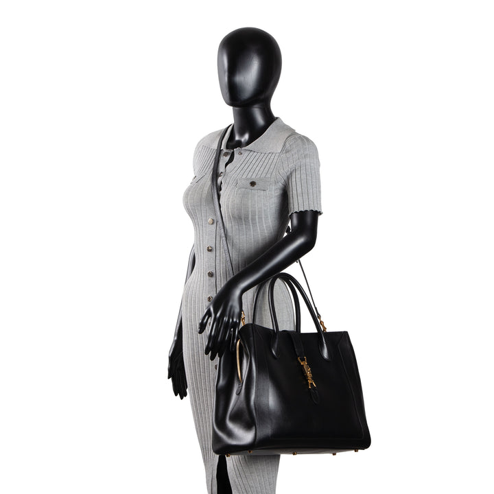 GUCCI Large Jackie 1961 Tote w/ Strap - Black