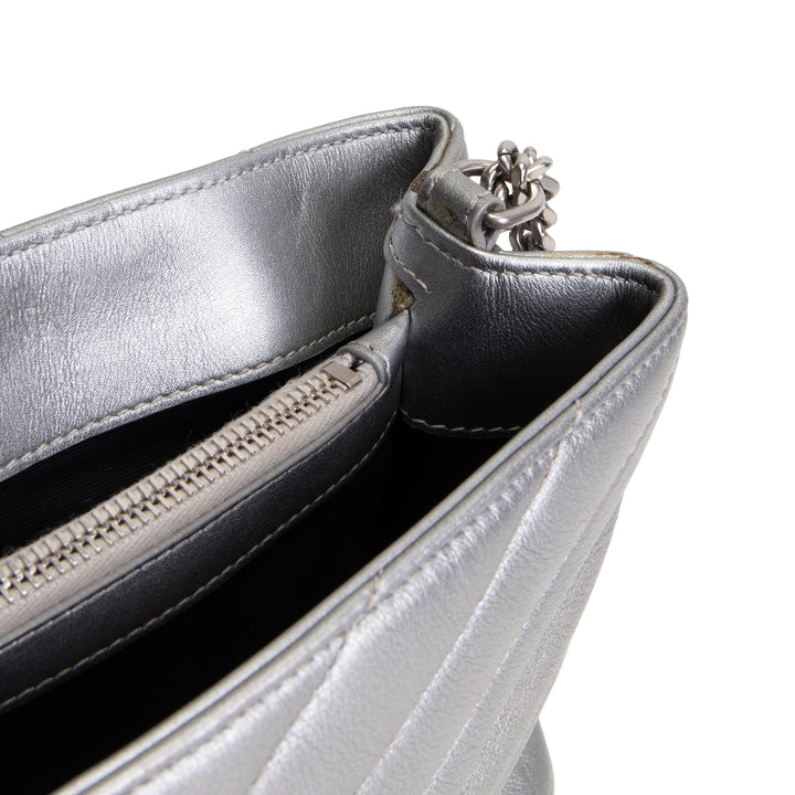 SAINT LAURENT Small Loulou - Silver OUTLET FINAL SALE