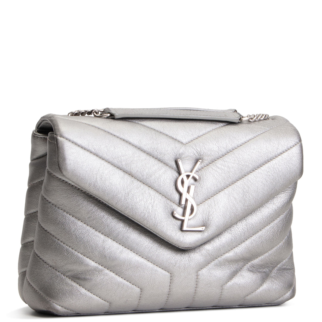 SAINT LAURENT Small Loulou - Silver OUTLET FINAL SALE