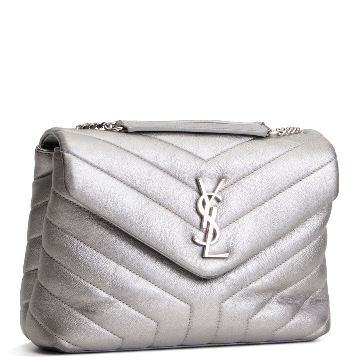 SAINT LAURENT Small Loulou - Silver OUTLET FINAL SALE