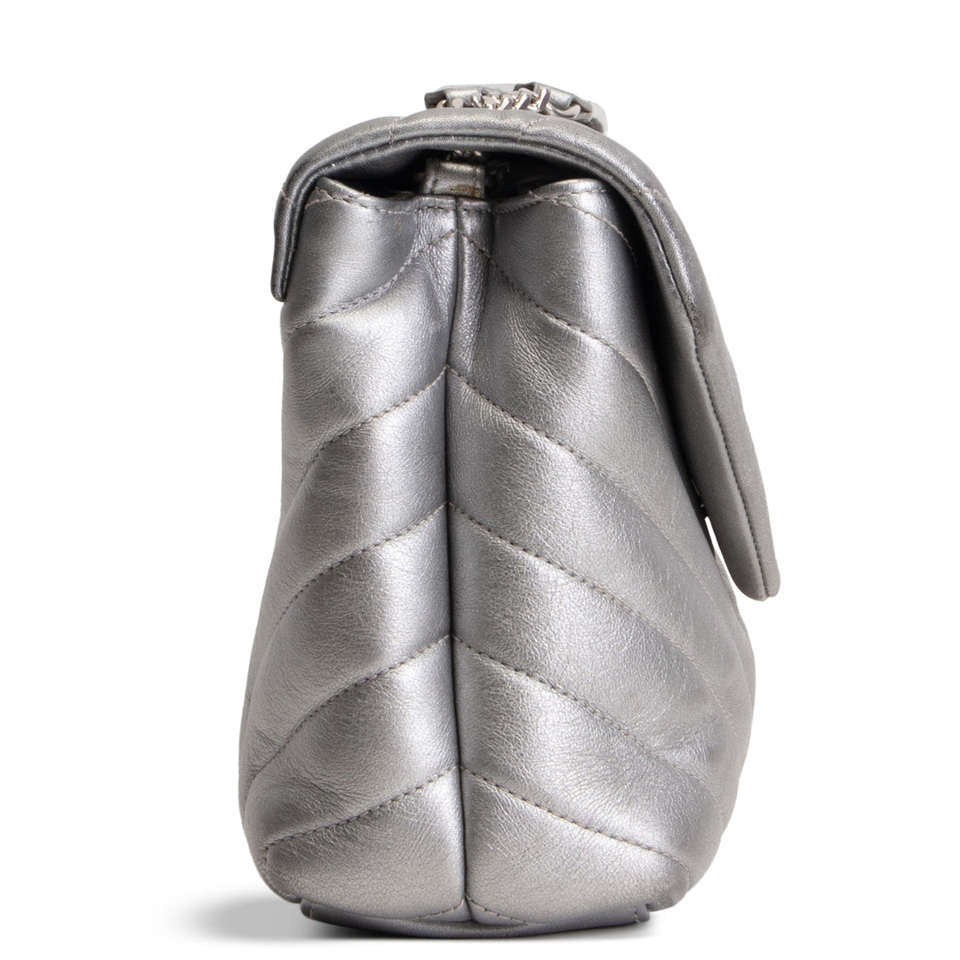 SAINT LAURENT Small Loulou - Silver OUTLET FINAL SALE