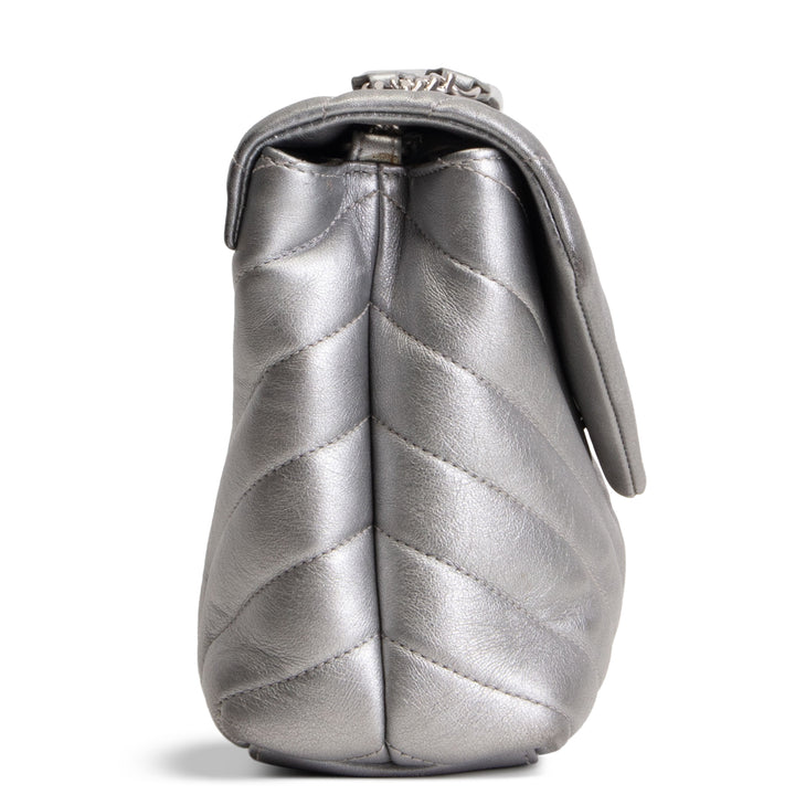 SAINT LAURENT Small Loulou - Silver OUTLET FINAL SALE