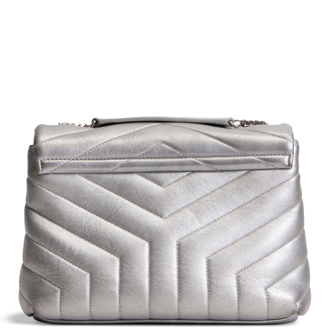 SAINT LAURENT Small Loulou - Silver OUTLET FINAL SALE