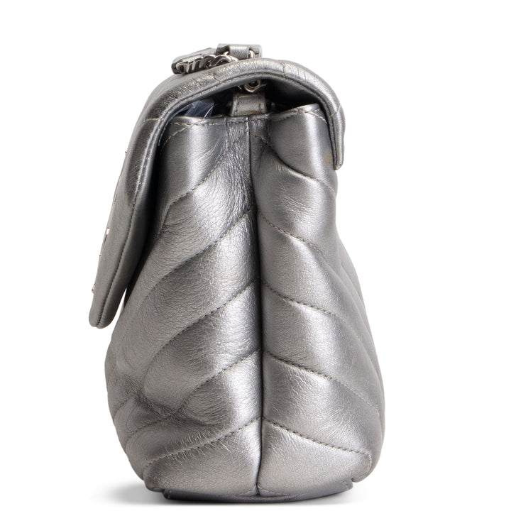 SAINT LAURENT Small Loulou - Silver OUTLET FINAL SALE
