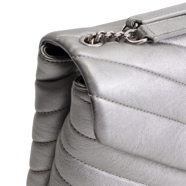 SAINT LAURENT Small Loulou - Silver OUTLET FINAL SALE