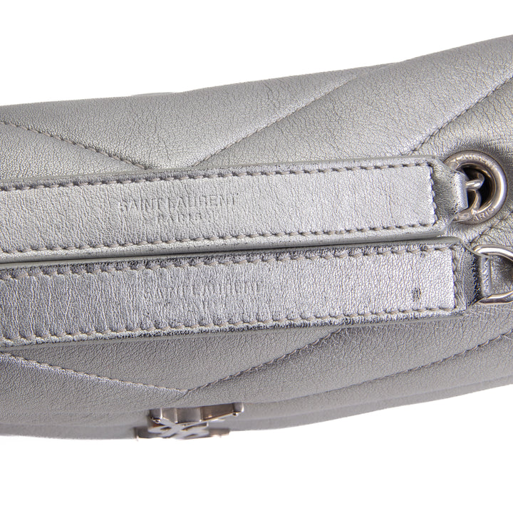 SAINT LAURENT Small Loulou - Silver OUTLET FINAL SALE