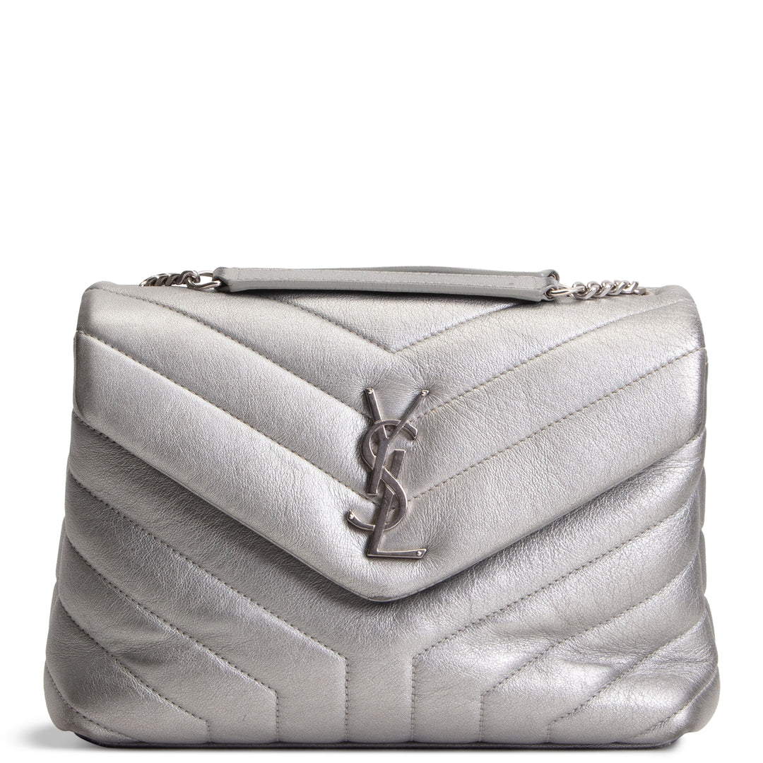 SAINT LAURENT Small Loulou - Silver OUTLET FINAL SALE