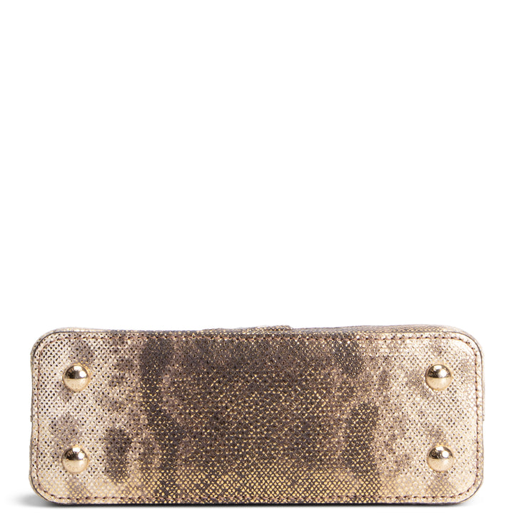LOUIS VUITTON Lizard Mini Capucines Handle Bag - Brown