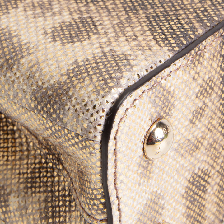 LOUIS VUITTON Lizard Mini Capucines Handle Bag - Brown