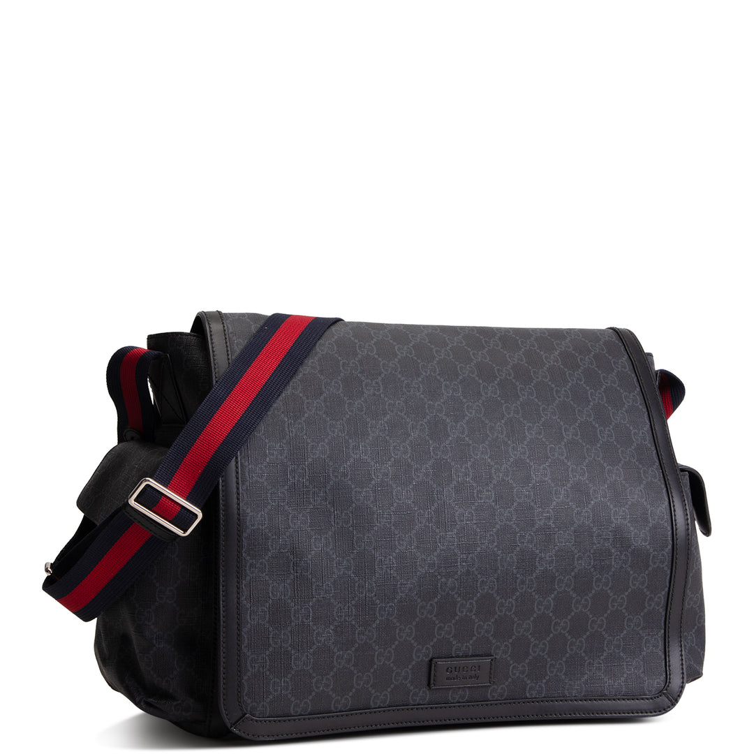 GUCCI GG Supreme Diaper Bag - Black OUTLET FINAL SALE