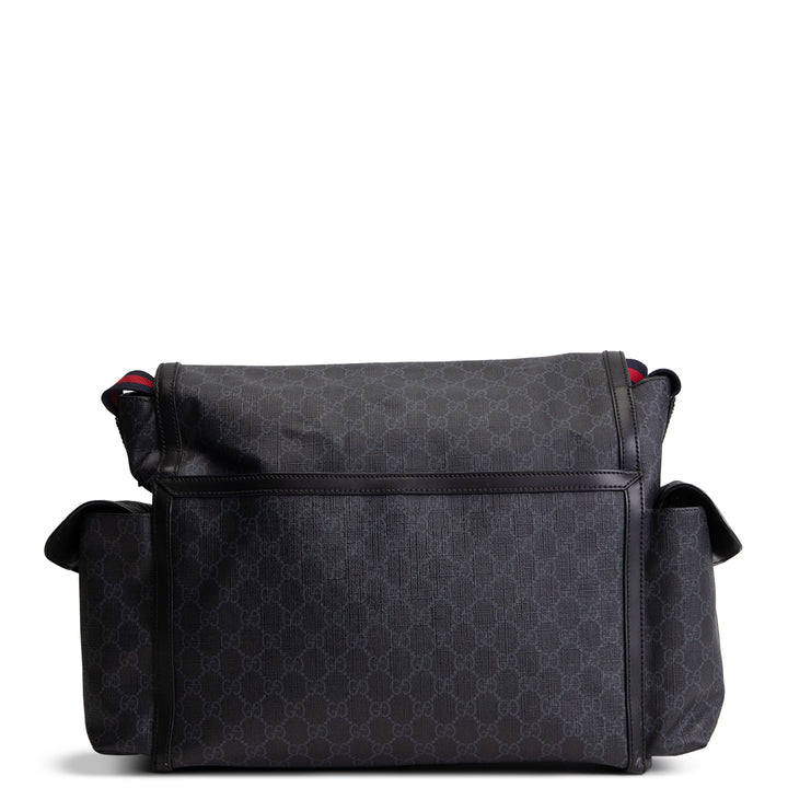 GUCCI GG Supreme Diaper Bag - Black OUTLET FINAL SALE