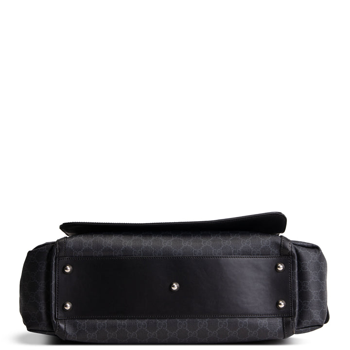 GUCCI GG Supreme Diaper Bag - Black OUTLET FINAL SALE