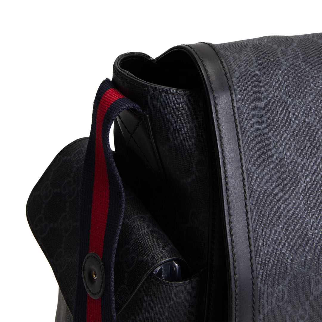 GUCCI GG Supreme Diaper Bag - Black OUTLET FINAL SALE