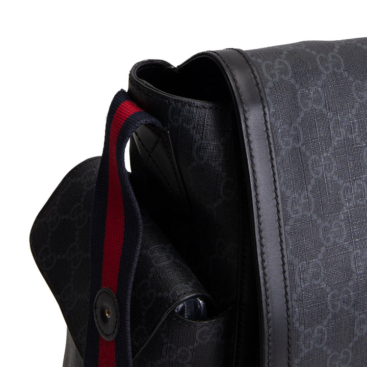 GUCCI GG Supreme Diaper Bag - Black OUTLET FINAL SALE